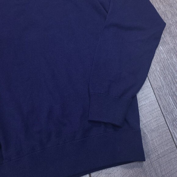 Southern Tide Mens 1/4 Zip Sweater Size Small Blue Solid Cotton Pullover Golf - Picture 3 of 6